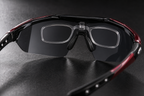 Fahrradbrille mit Wechselgläsern – Innenansicht mit Korrekturbrilleneinsatz