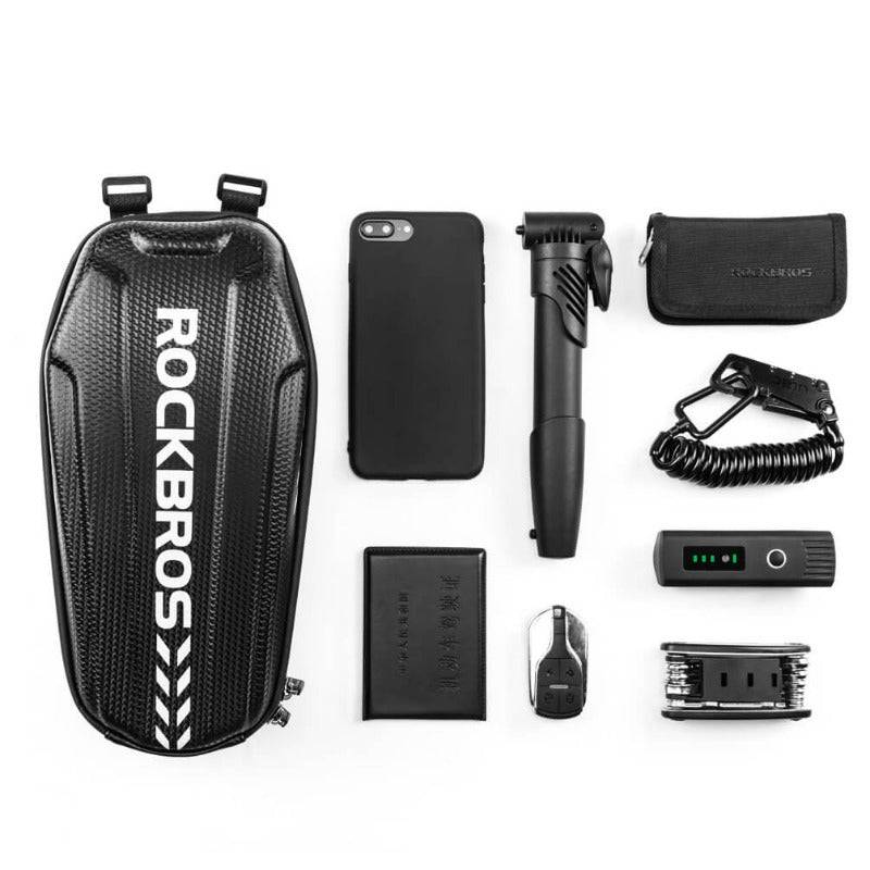 ROCKBROS Scooter-Lenkertasche, 2 oder 3 Liter, Lieferumfang und Innenansicht (5)