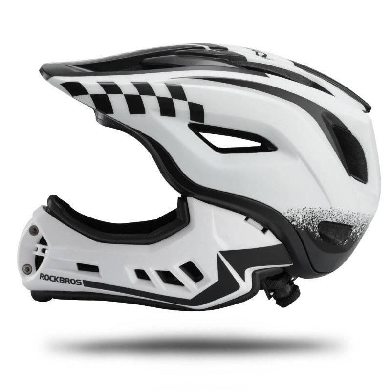 ROCKBROS Kinderhelm als Fullface-Helm, Weiß, Produktansicht (2)
