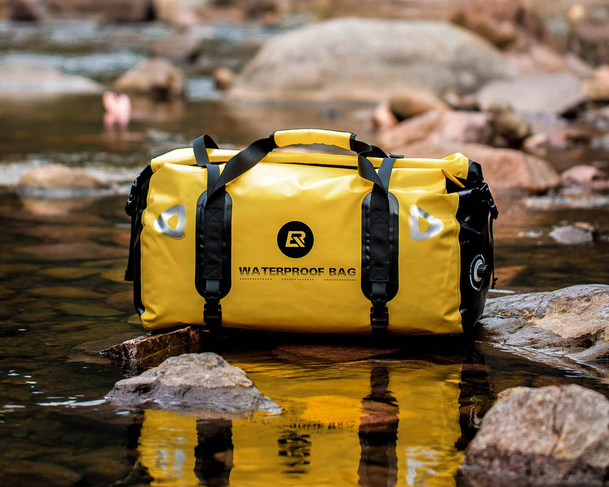 ROCKBROS Gepäckrolle 55 Liter wasserdicht, im Einsatz (9)