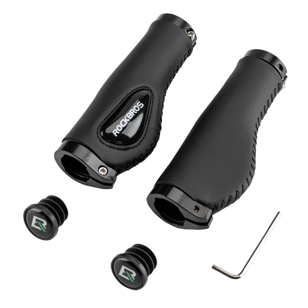 ROCKBROS Lenkergriffe ergonomisch mit Silikonauflage · Schwarz, Lieferumfang und Innenansicht