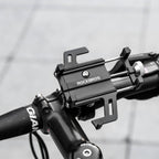 ROCKBROS Handyhalter aus CNC-Aluminium mit fünf Klauen · Schwarz, im Einsatz (2)