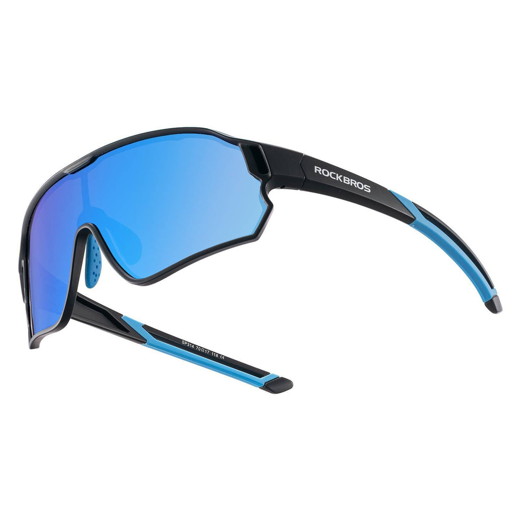 ROCKBROS Kinder-Sportbrille SP314 polarisiert · Schwarz/Blau, Produktansicht