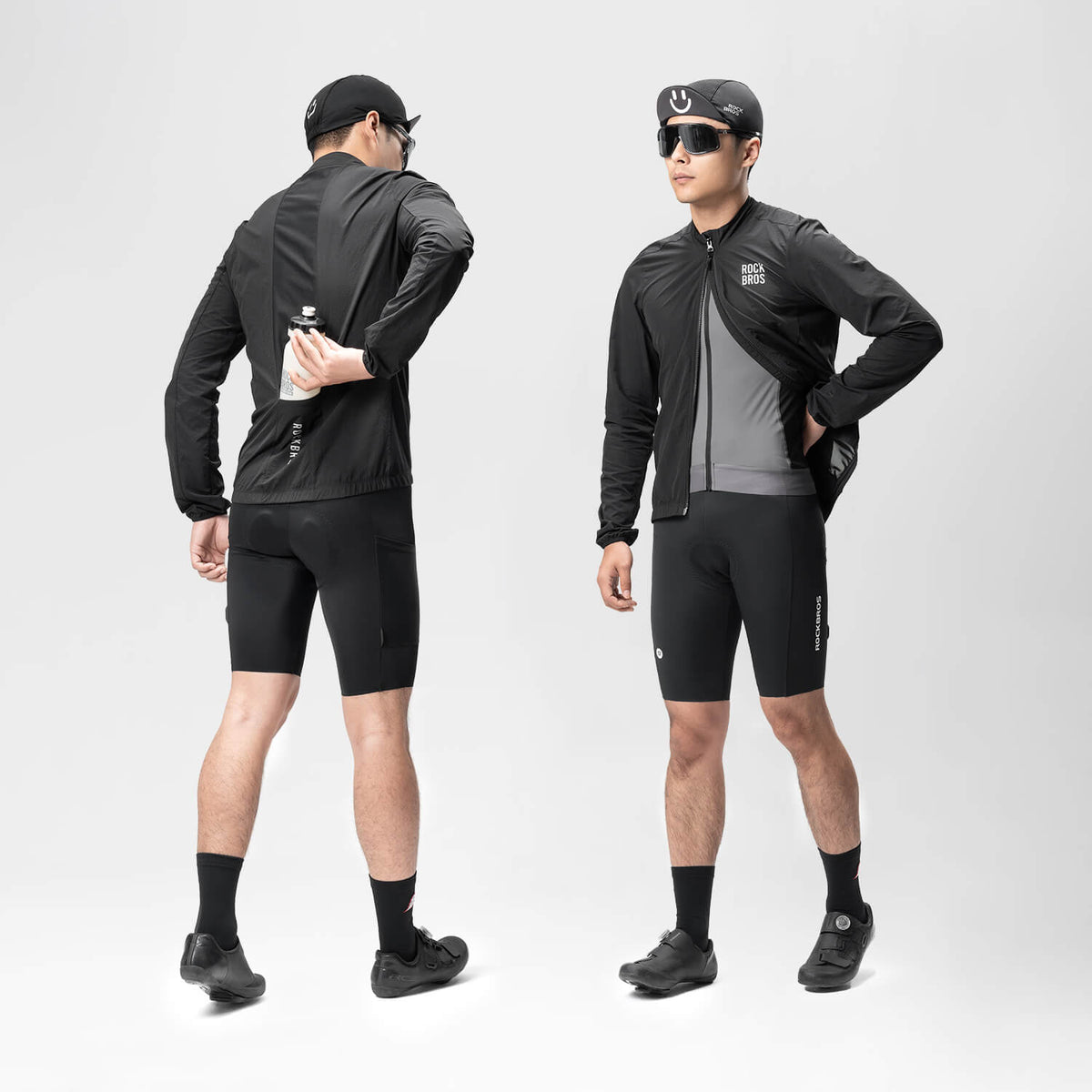 ROCKBROS Windjacke Herren ultraleicht, Schwarz, im Einsatz