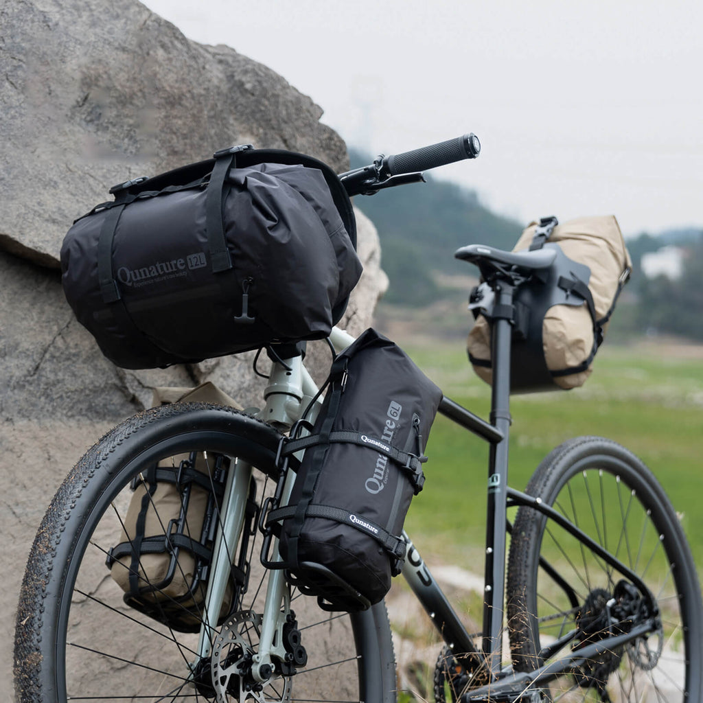 Qunature Dry Bag 12 Liter für Bikepacking, im Einsatz (4)