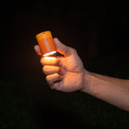 Qunature Mini-Luftpumpe elektrisch, Orange, im Einsatz (3)