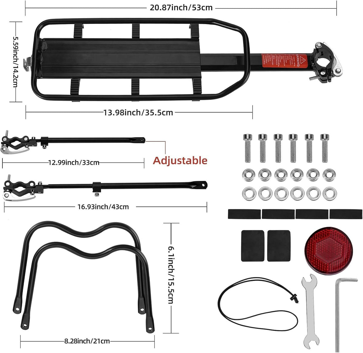 ROCKBROS Fahrrad Gepäckträger aus Alu mit Schnellspanner