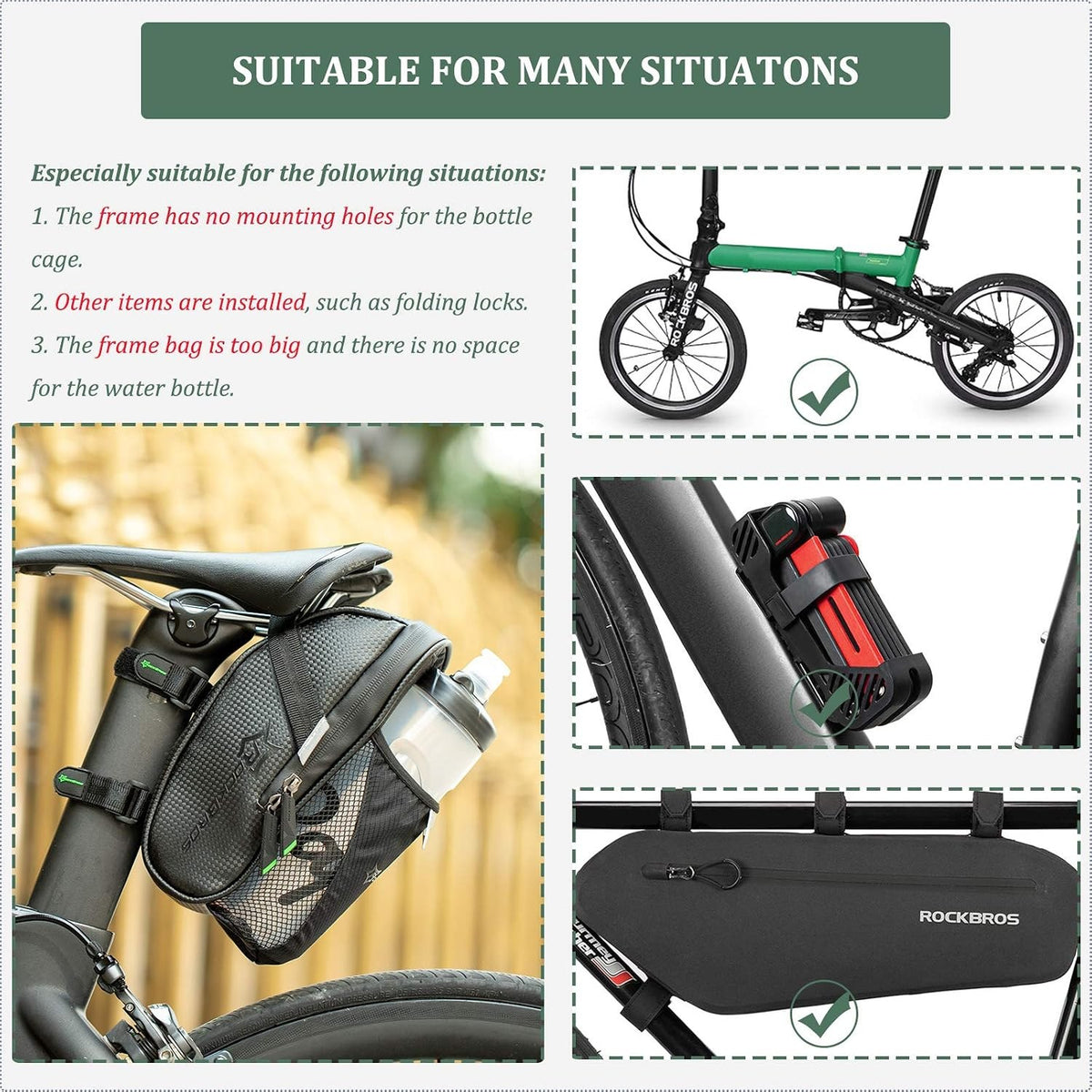 ROCKBROS Satteltasche Fahrrad wasserdichte Fahrradsatteltasche