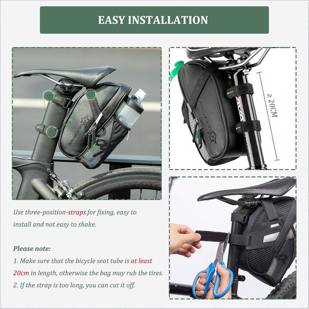 ROCKBROS Satteltasche Fahrrad wasserdichte Fahrradsatteltasche