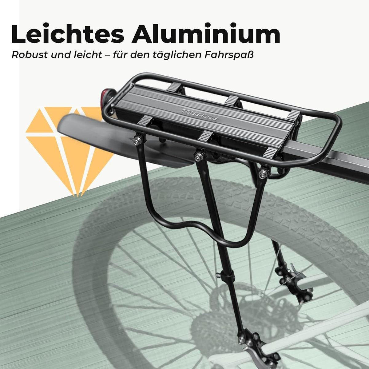 ROCKBROS Fahrrad Gepäckträger aus Alu mit Schutzblech & Schnellspanner