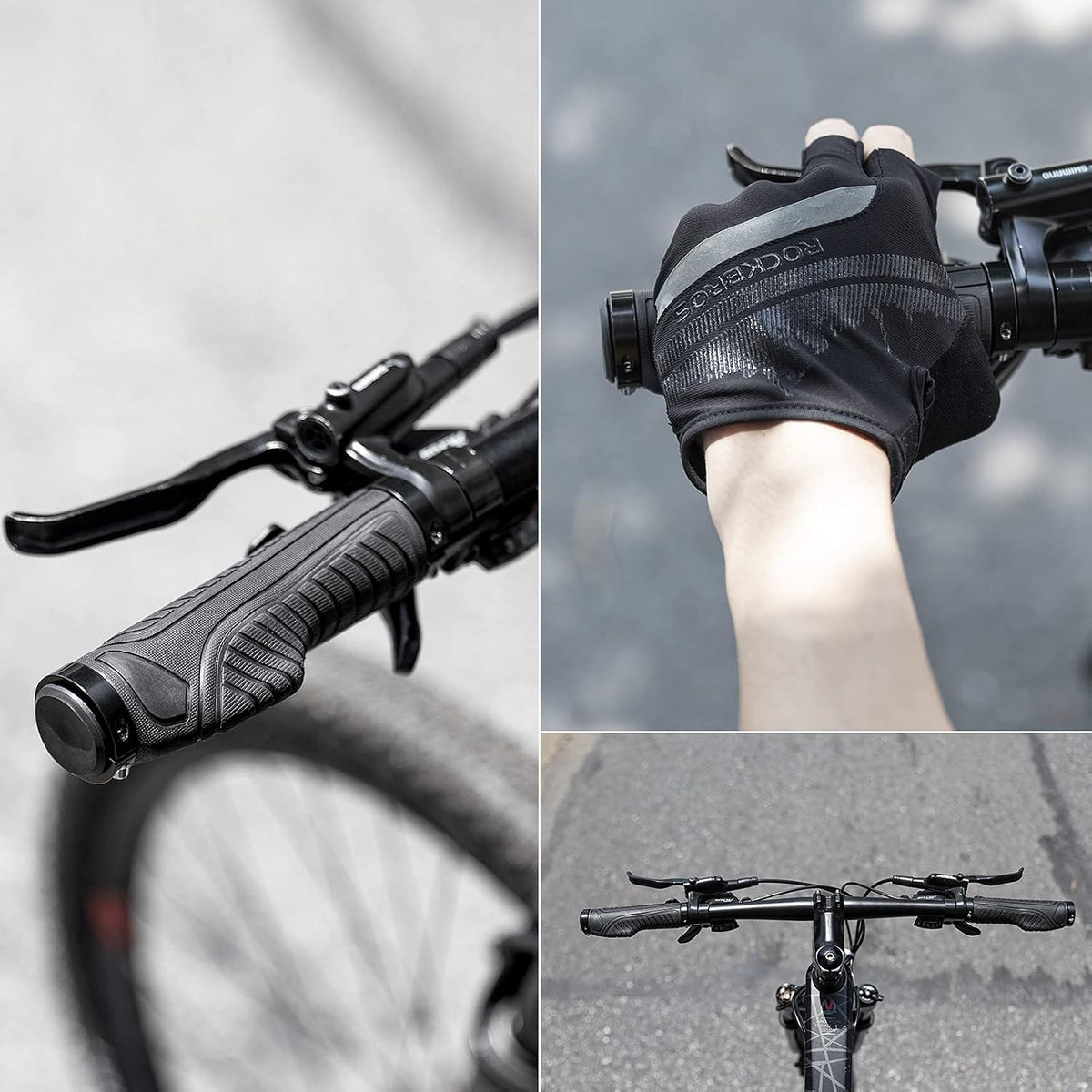 ROCKBROS Fahrradgriffe Ergonomisch, rutschfeste Lenkergriffe aus TPR