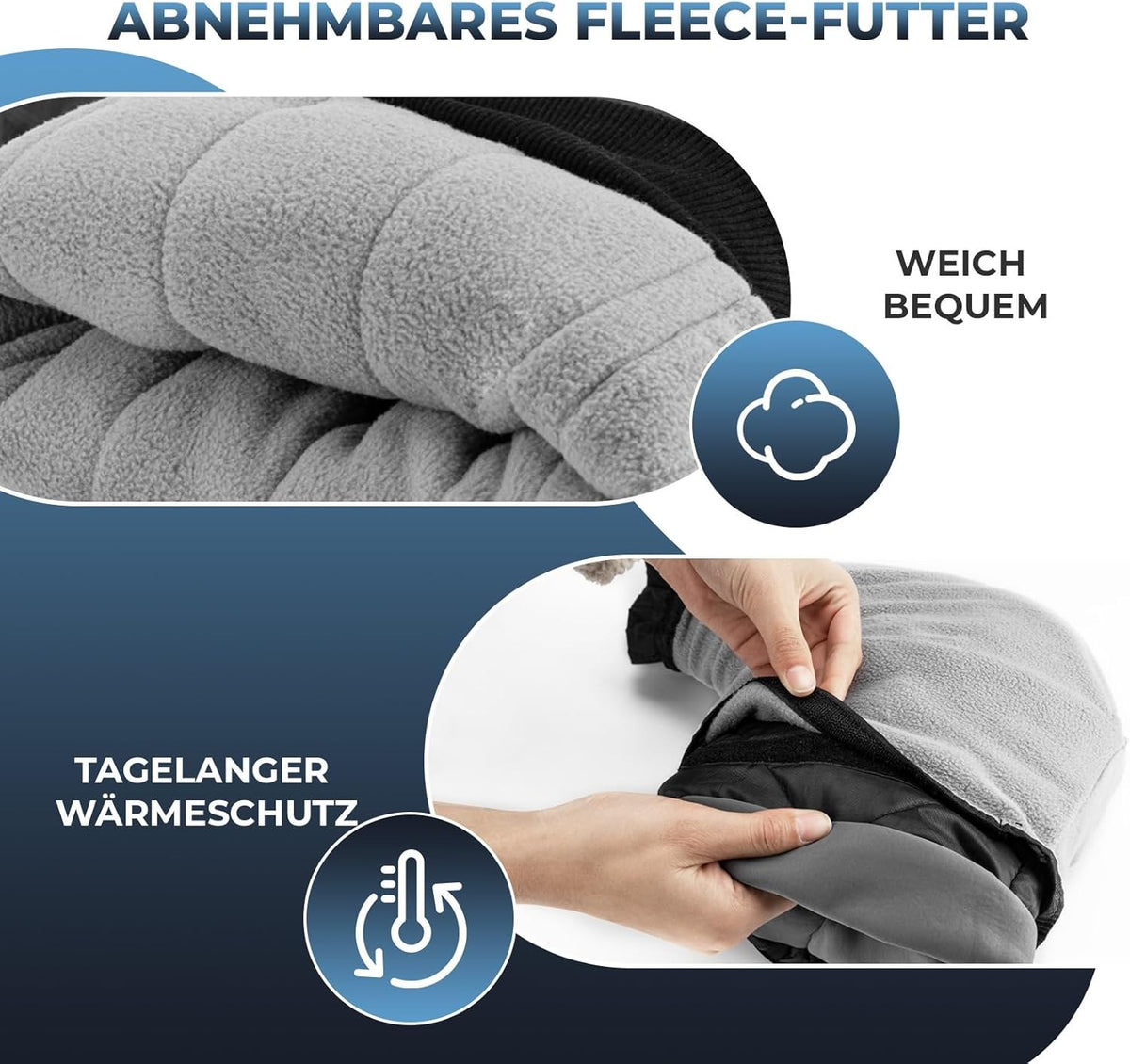 ROCKBROS Lenkerstulpen Lenker Handschuhe für Fahrrad Motorrad Roller Scooter
