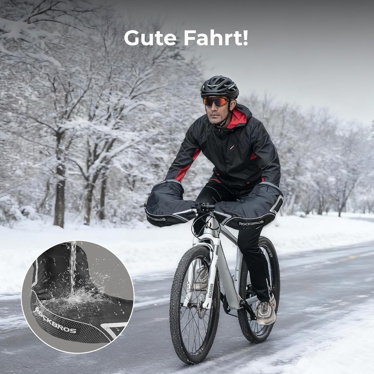 ROCKBROS Lenkerstulpen Lenker Handschuhe für Fahrrad Motorrad Roller Scooter