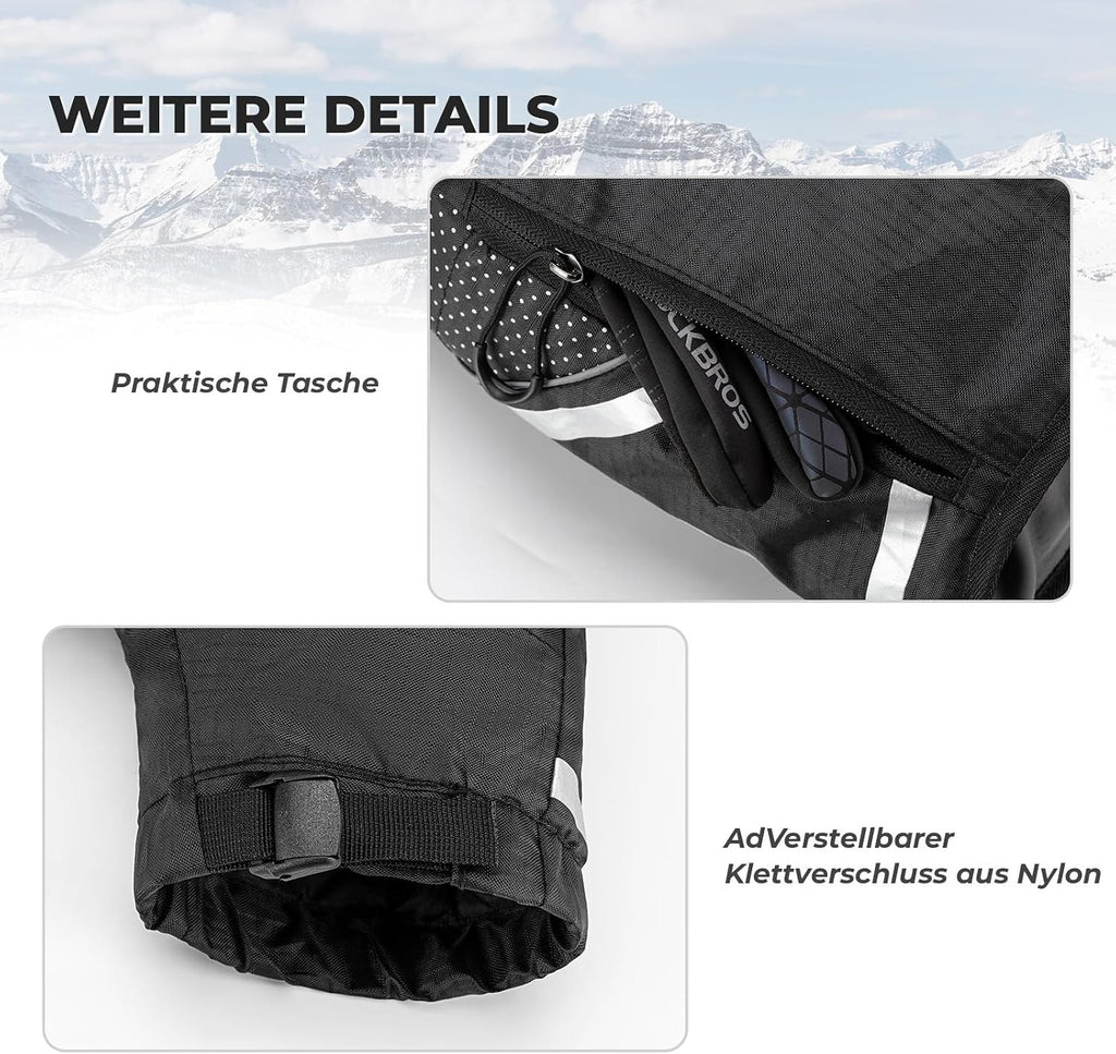 ROCKBROS Lenkerstulpen Lenker Handschuhe für Fahrrad Motorrad Roller Scooter