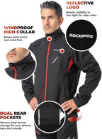 ROCKBROS Winter Fahrradbekleidung Herren Fahrrad Jacke + Hose Set Radjacke