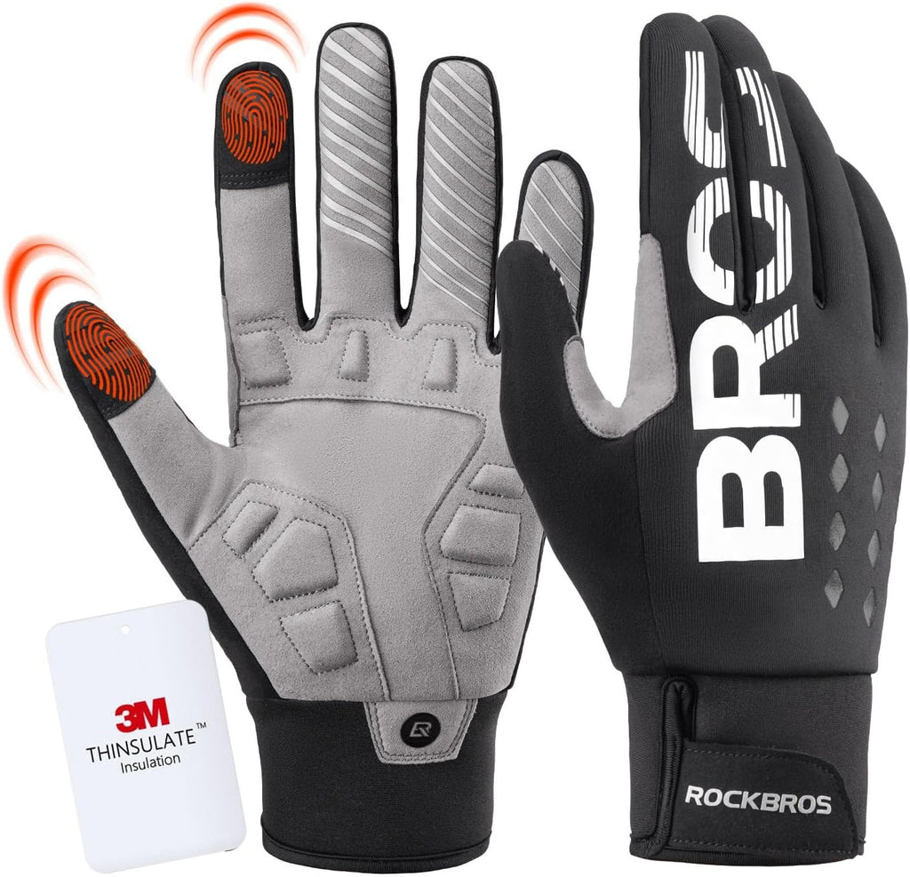 ROCKBROS Winter Fahrradhandschuhe Damen Herren mit Thinsulate