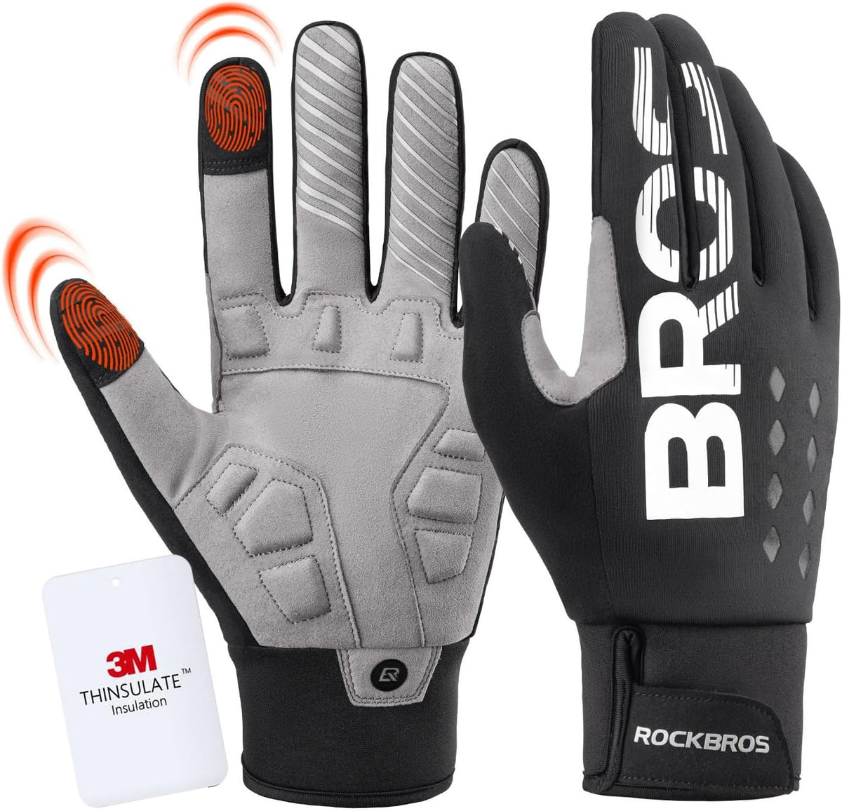 ROCKBROS Winter Fahrradhandschuhe Damen Herren mit Thinsulate