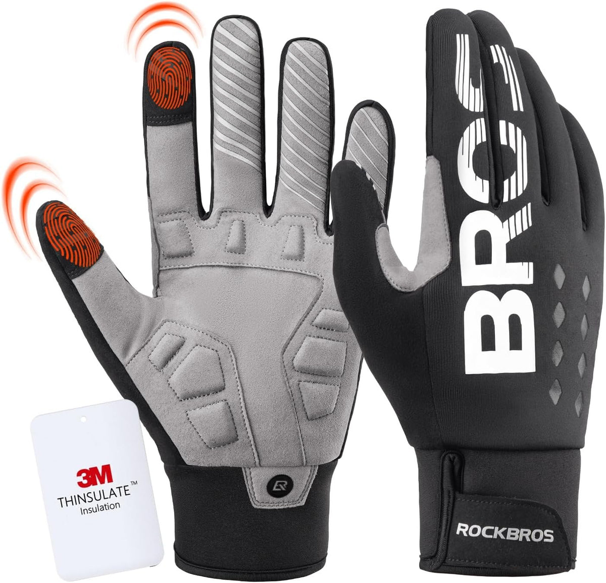 ROCKBROS Winter Fahrradhandschuhe Damen Herren mit Thinsulate