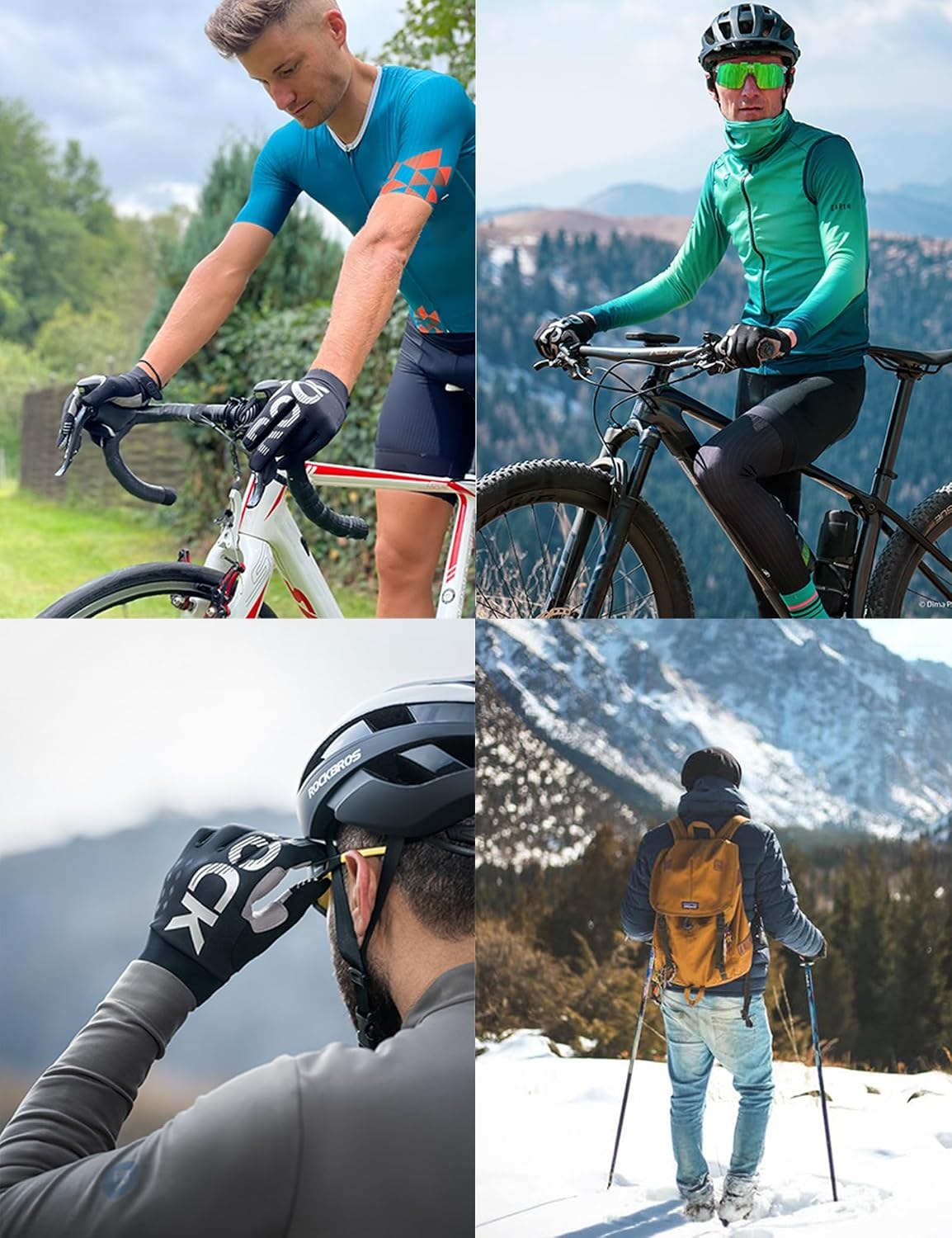 ROCKBROS Winter Fahrradhandschuhe Damen Herren mit Thinsulate