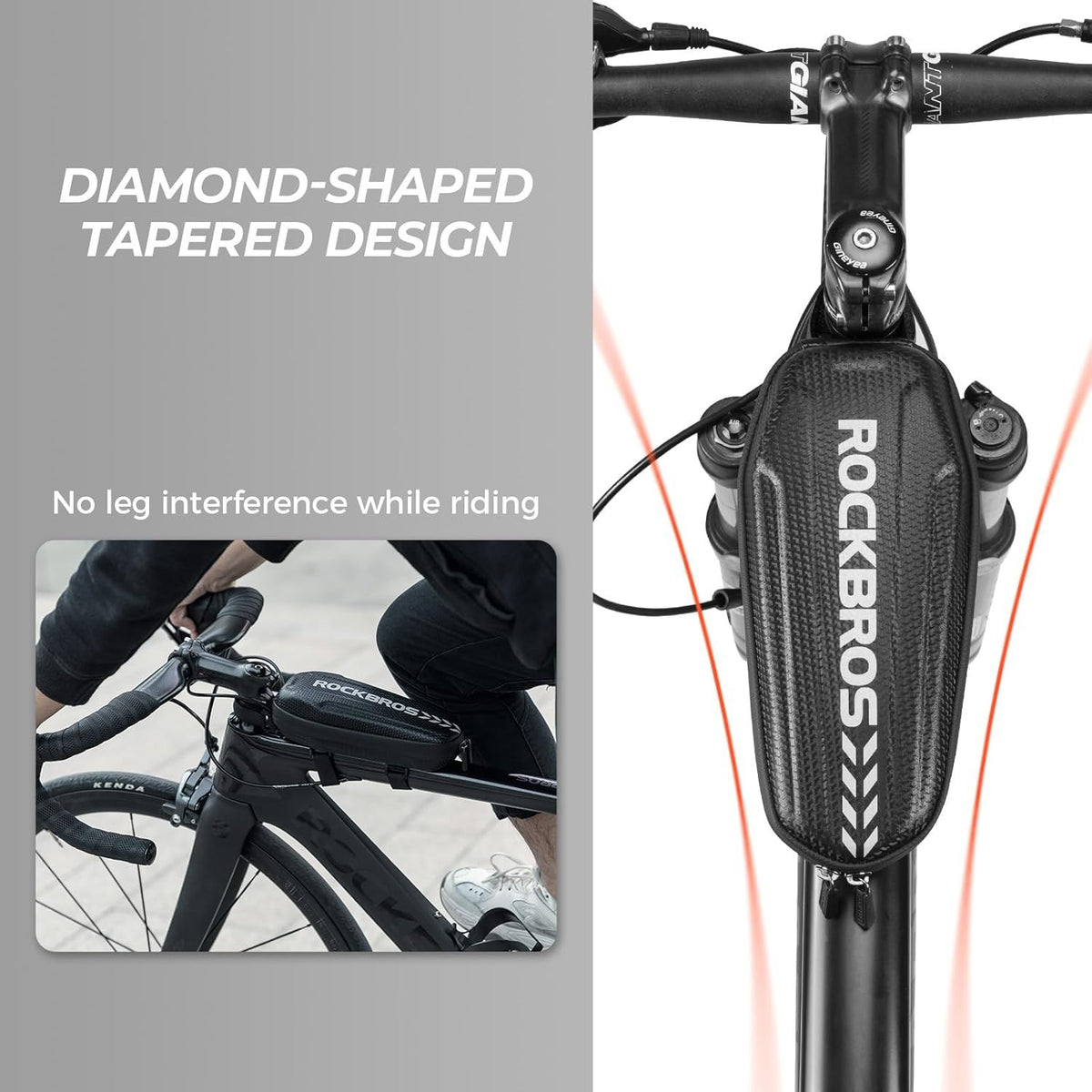 ROCKBROS Fahrrad Rahmentasche Wasserabweisend Oberrohrtasche für MTB Rennrad