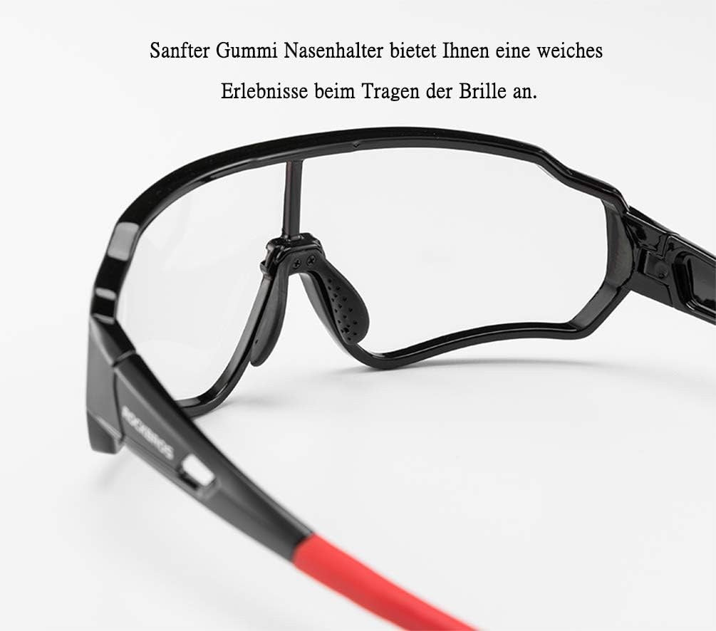 ROCKBROS Fahrradbrille Photochromatisch für Herren Frauen Fahrrad Sportbrille