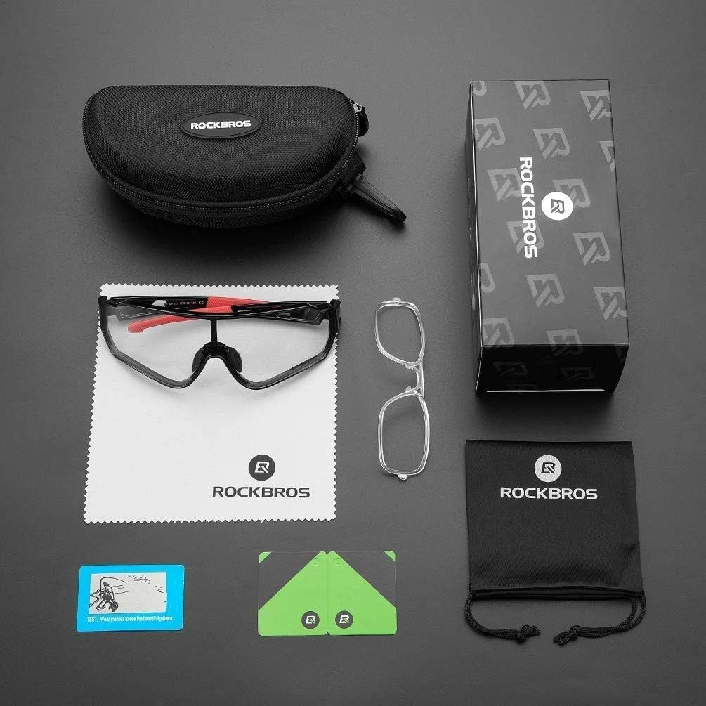 ROCKBROS Fahrradbrille Photochromatisch für Herren Frauen Fahrrad Sportbrille
