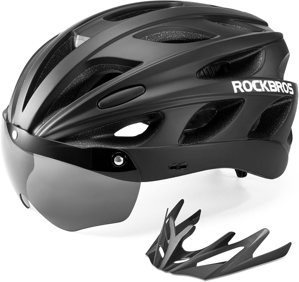 ROCKBROS Fahrradhelm Rennrad Helm Radhelm mit Abnehmbarem Visier Cityhelm