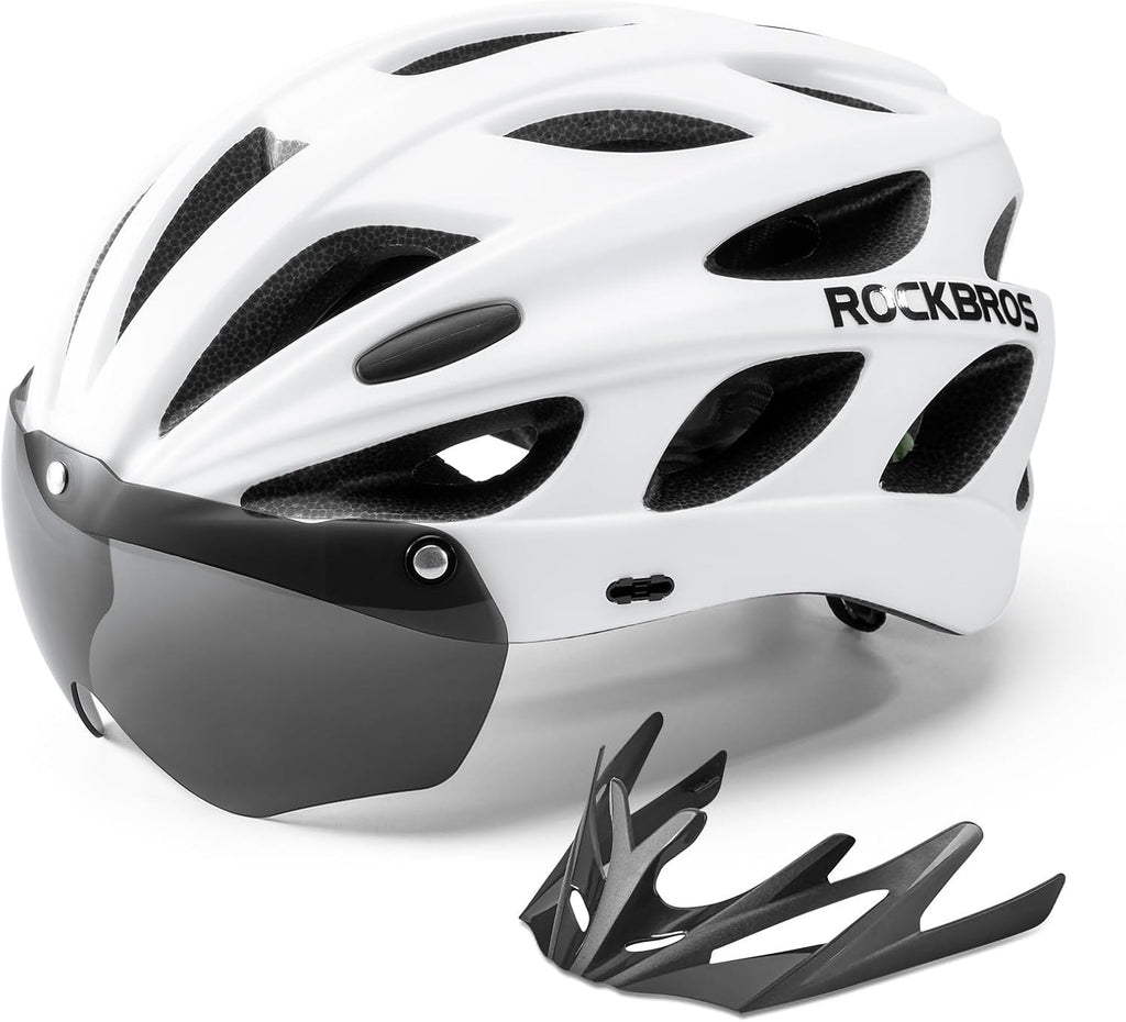 ROCKBROS Fahrradhelm Rennrad Helm Radhelm mit Abnehmbarem Visier Cityhelm