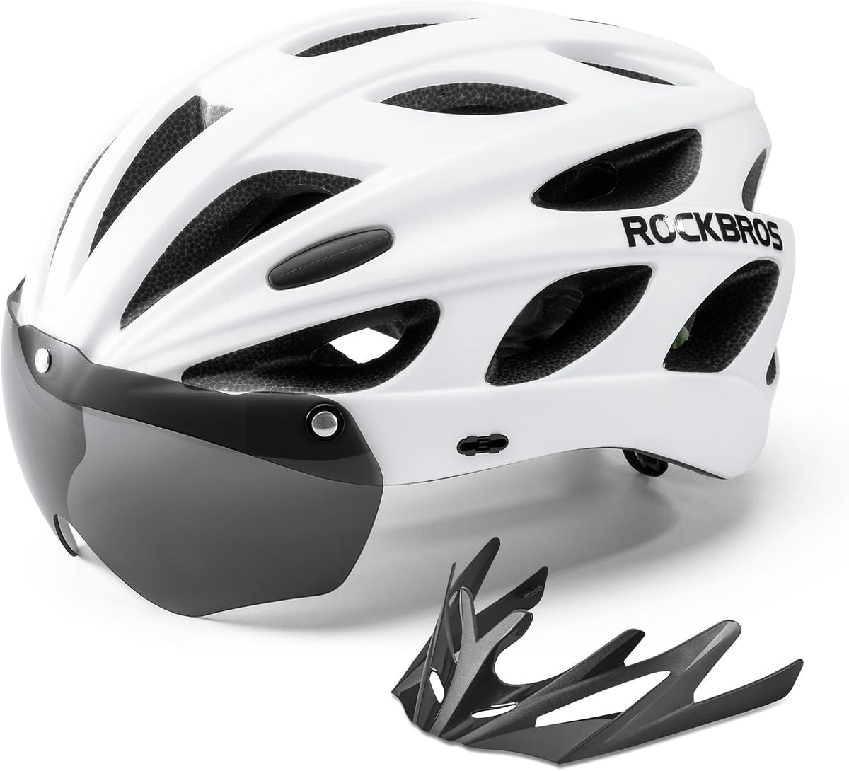 ROCKBROS Fahrradhelm Rennrad Helm Radhelm mit Abnehmbarem Visier Cityhelm