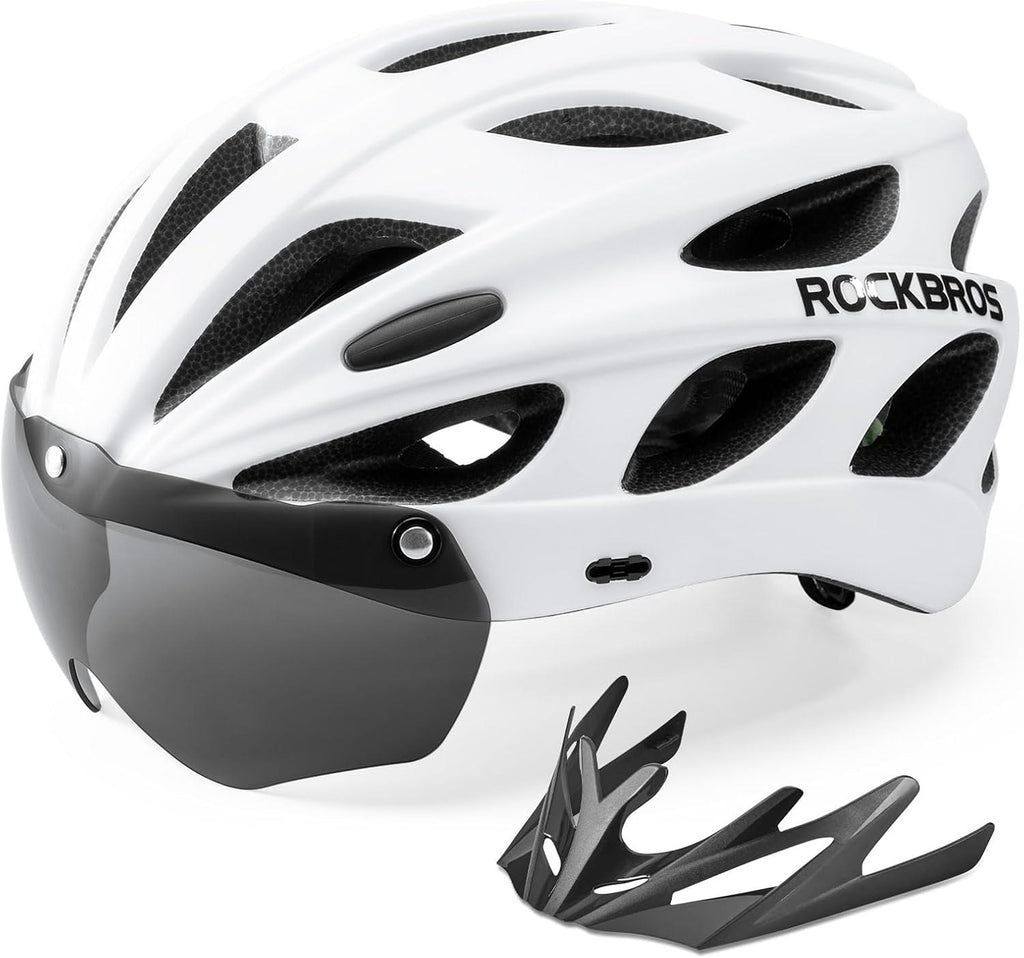 ROCKBROS Fahrradhelm Rennrad Helm Radhelm mit Abnehmbarem Visier Cityhelm