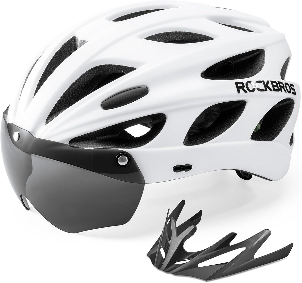 ROCKBROS Fahrradhelm Rennrad Helm Radhelm mit Abnehmbarem Visier Cityhelm