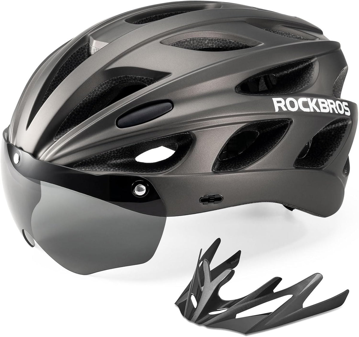 ROCKBROS Fahrradhelm Rennrad Helm Radhelm mit Abnehmbarem Visier Cityhelm