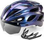 ROCKBROS Fahrradhelm Rennrad Helm Radhelm mit Abnehmbarem Visier Cityhelm