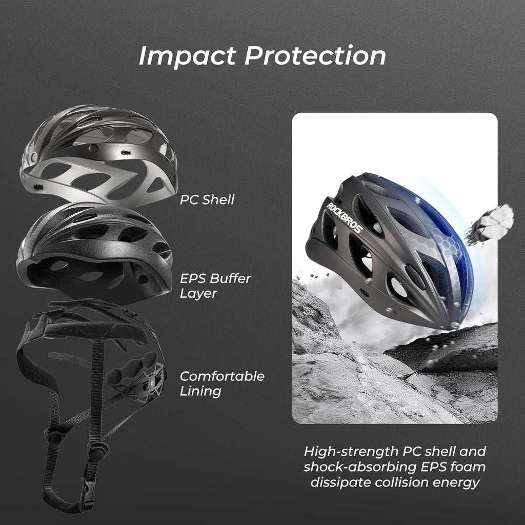 ROCKBROS Fahrradhelm Rennrad Helm Radhelm mit Abnehmbarem Visier Cityhelm