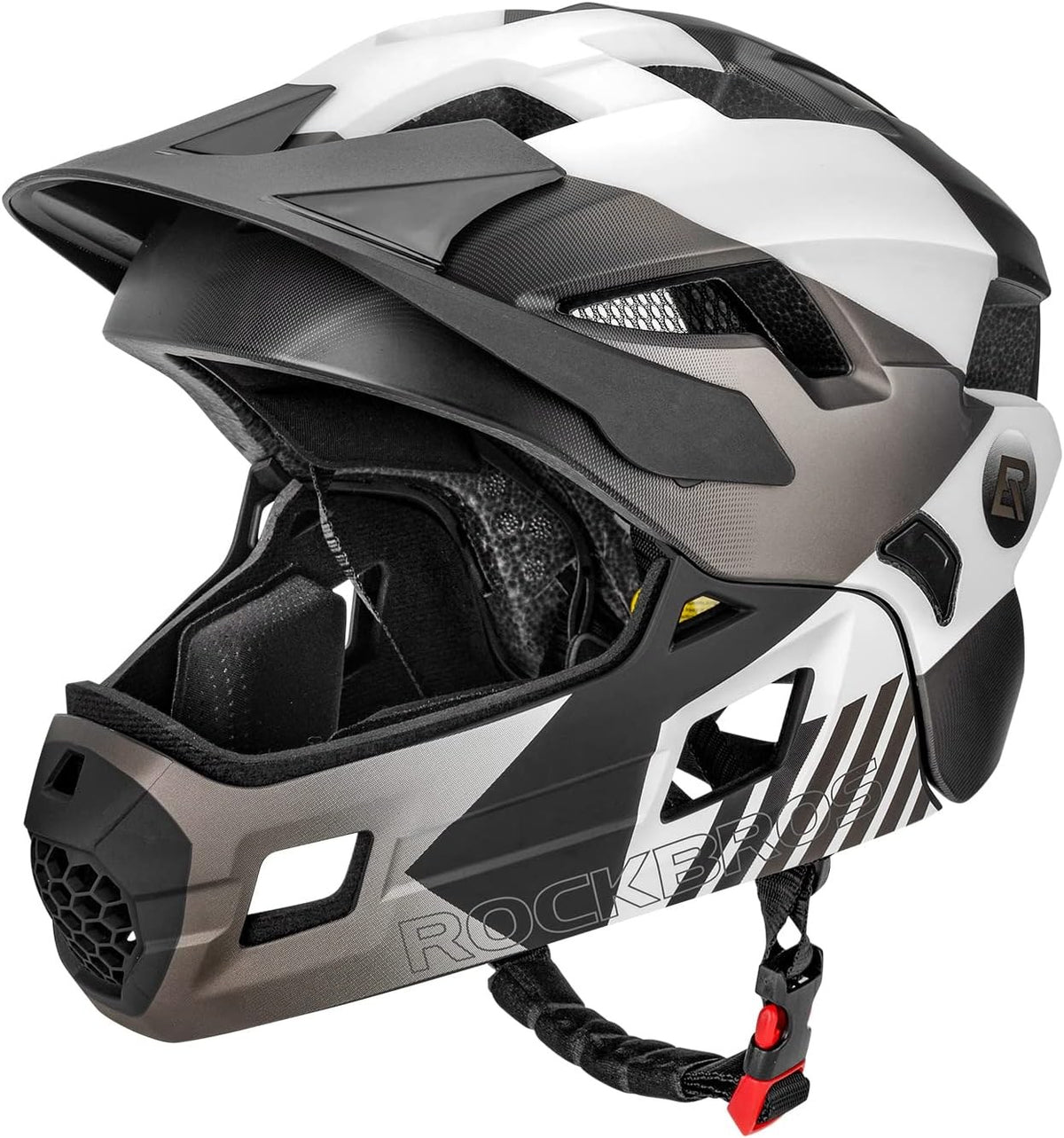 ROCKBROS Kinderhelm Integriert Fahrradhelm Kinder Jugend Fullface Helm