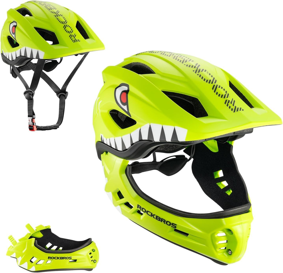 ROCKBROS Kinderhelm Integriert Fahrradhelm Kinder Jugend Fullface Helm