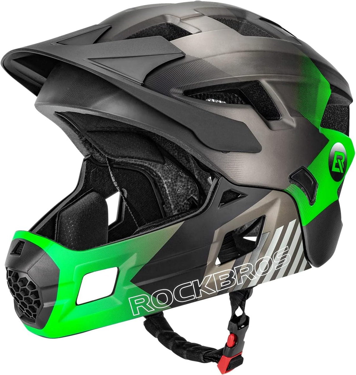 ROCKBROS Kinderhelm Integriert Fahrradhelm Kinder Jugend Fullface Helm