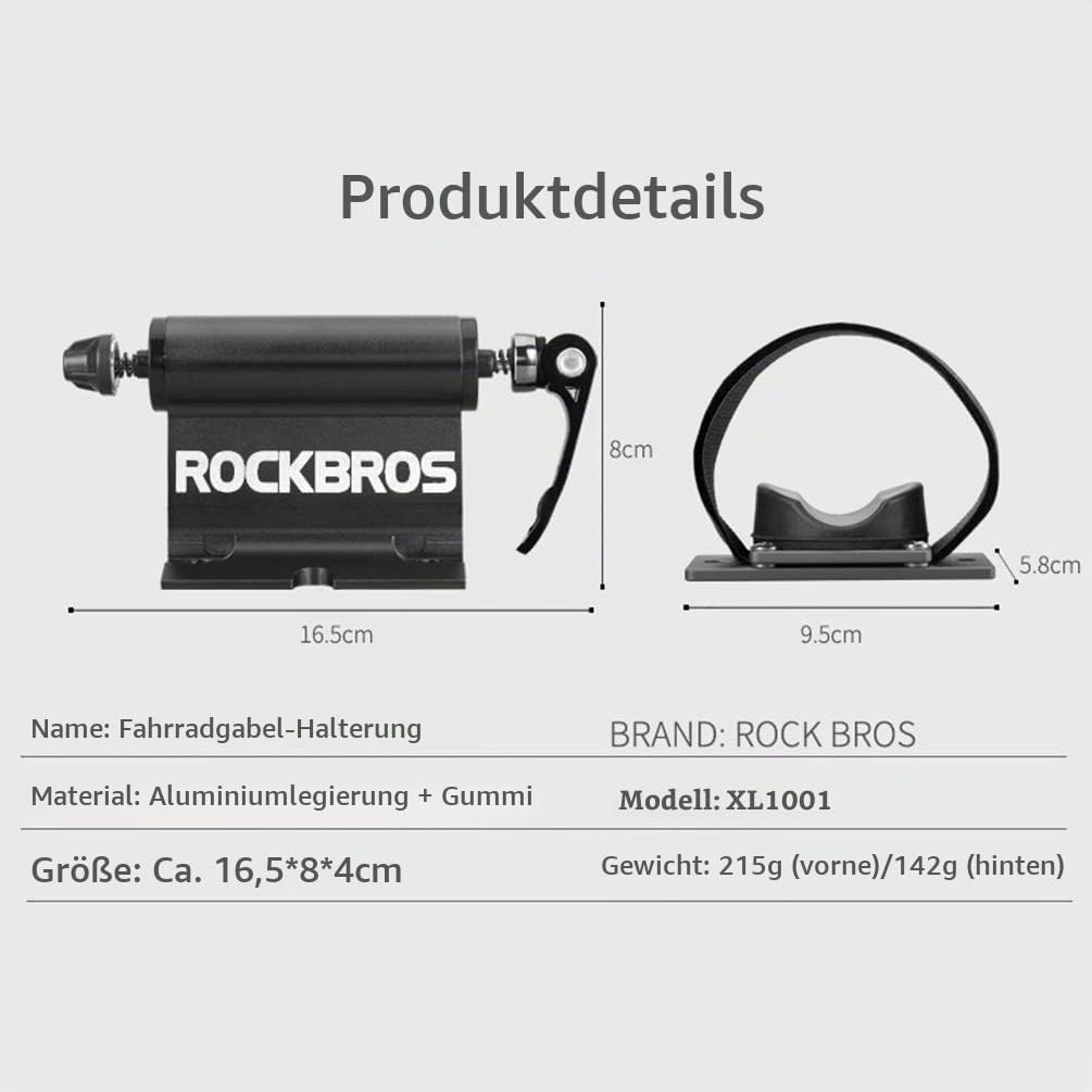 ROCKBROS Fahrrad Dachträger Gabelhalterung mit Schnellspanner