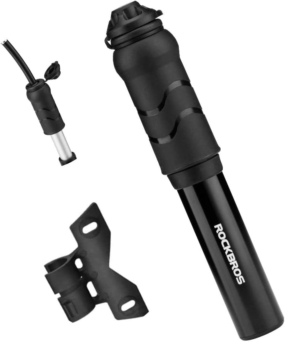 ROCKBROS Fahrradpumpe 100 PSI Mini mit Rahmenhalterung