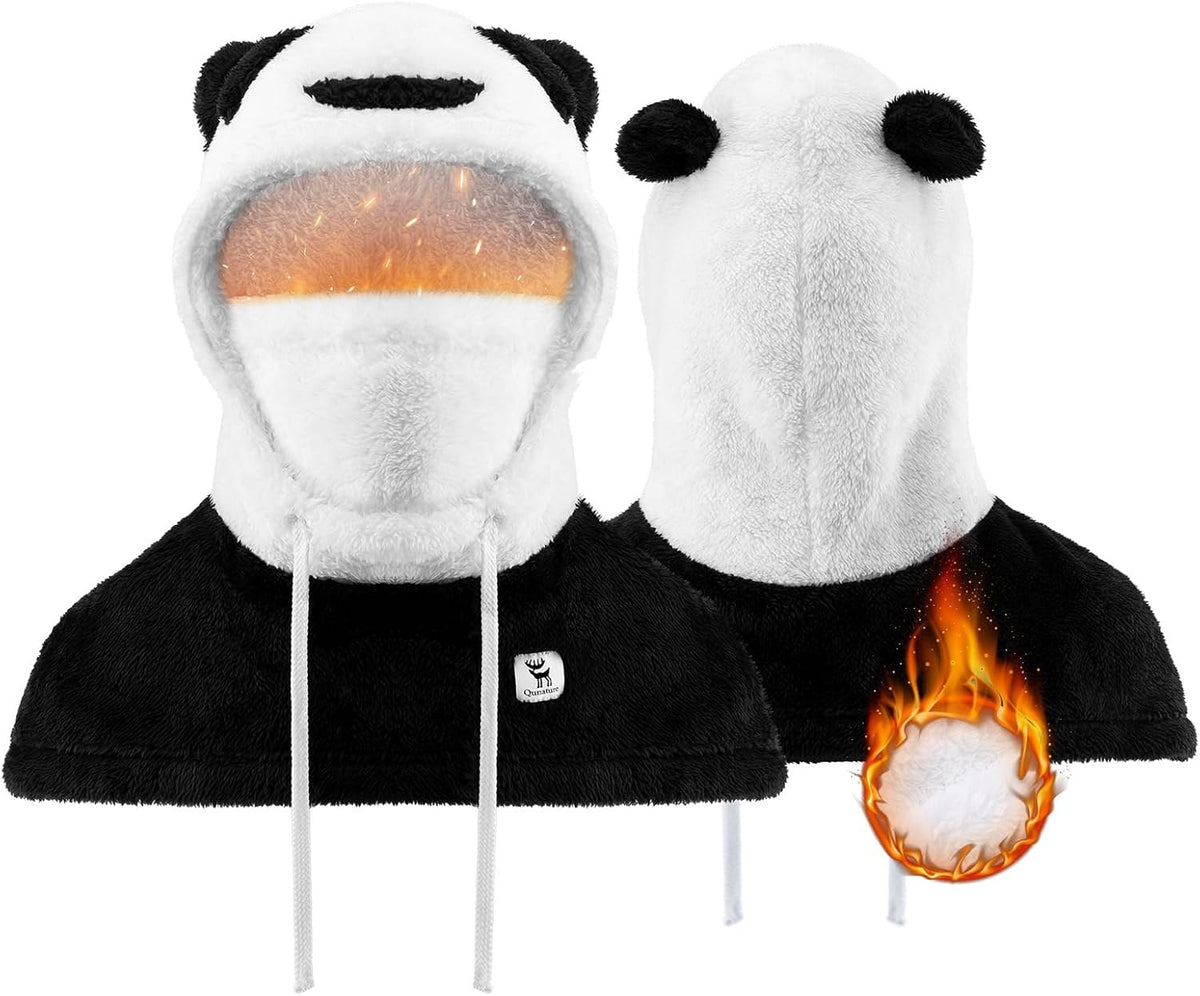 Qunature Winter Sturmhaube Skimaske für Kinder und Eltern, Panda-Design
