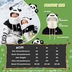 Qunature Winter Sturmhaube Skimaske für Kinder und Eltern, Panda-Design
