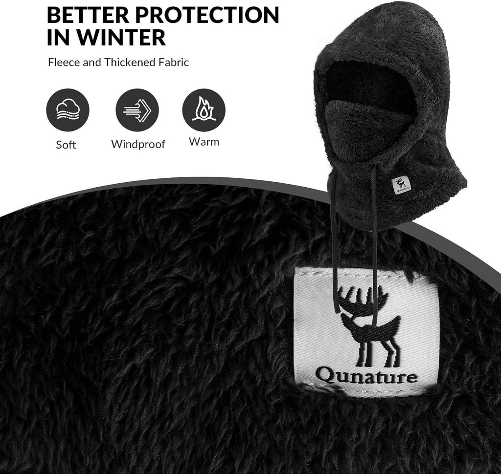 Qunature Sturmhaube Winter Warme Balaclava Thermo Winddichte Skimaske