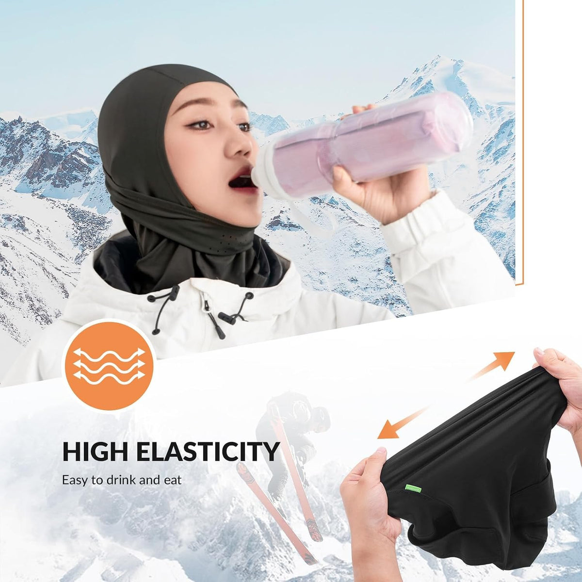 Qunature Sturmhaube Balaclava Winter Skimaske Winddichte Atmungsaktive Gesichtsmaske