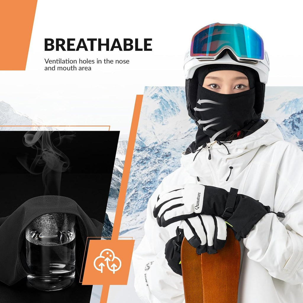 Qunature Sturmhaube Balaclava Winter Skimaske Winddichte Atmungsaktive Gesichtsmaske
