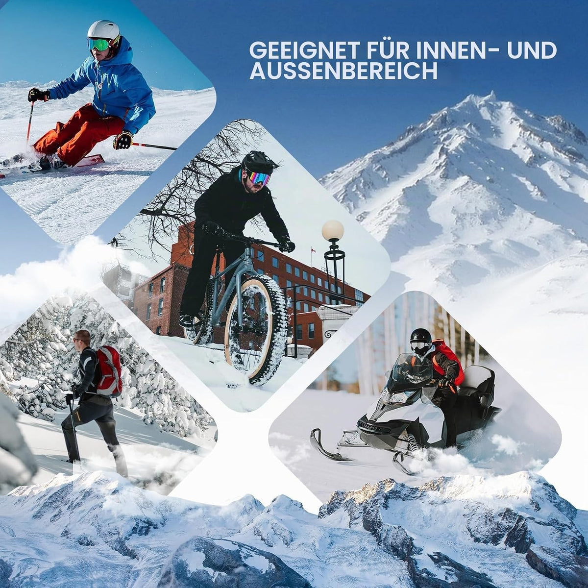 Qunature Winter Halsschlauch Halswärmer Ski Schlauchschal Fleece Dicktes Winddichtes