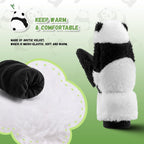 Qunature Skihandschuhe Panda-Design Handschuhe für Kinder von 4–12 Jahren