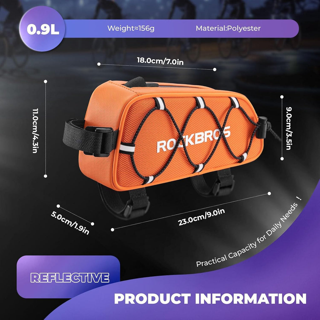 ROCKBROS Fahrradtasche Fahrrad Rahmentasche Oberrohrtasche für MTB Rennrad