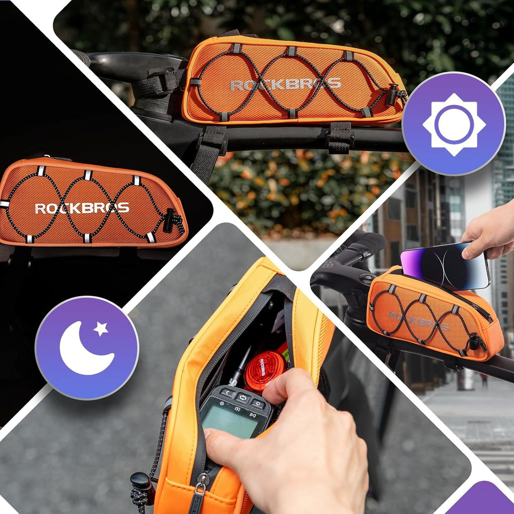 ROCKBROS Fahrradtasche Fahrrad Rahmentasche Oberrohrtasche für MTB Rennrad