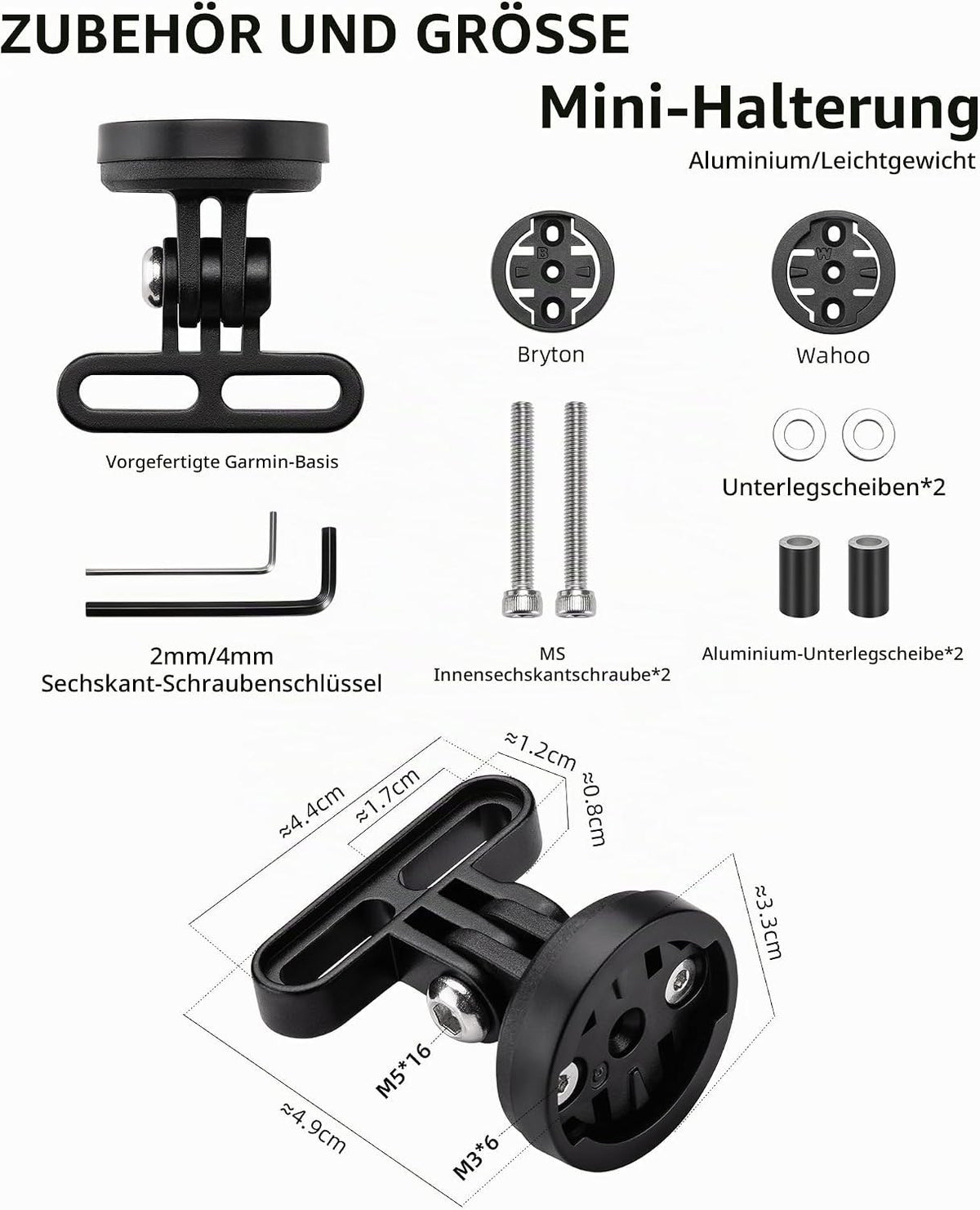ROCKBROS Fahrradcomputer Halterung Kompatibel