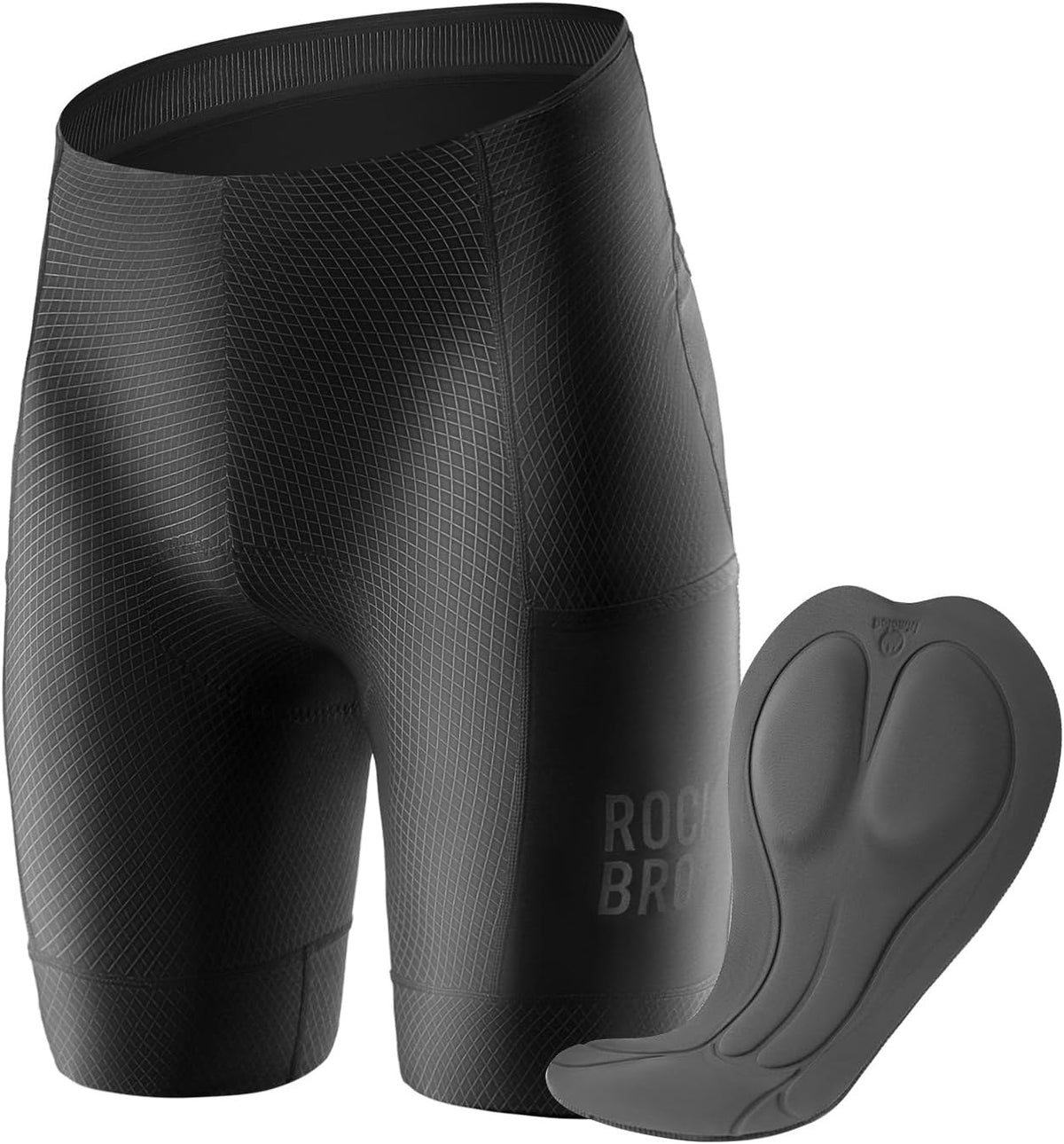 ROCKBROS Kurz Fahrradhose Herren 3D Gepolsterte Radlerhose mit Tasche